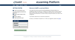 Desktop Screenshot of elearning.garp.com